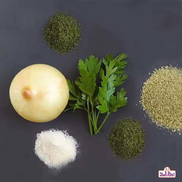 طعم دهنده پیاز جعفری 100 گرمی اعتماد (پیازجعفری )(پیاز جعفری )