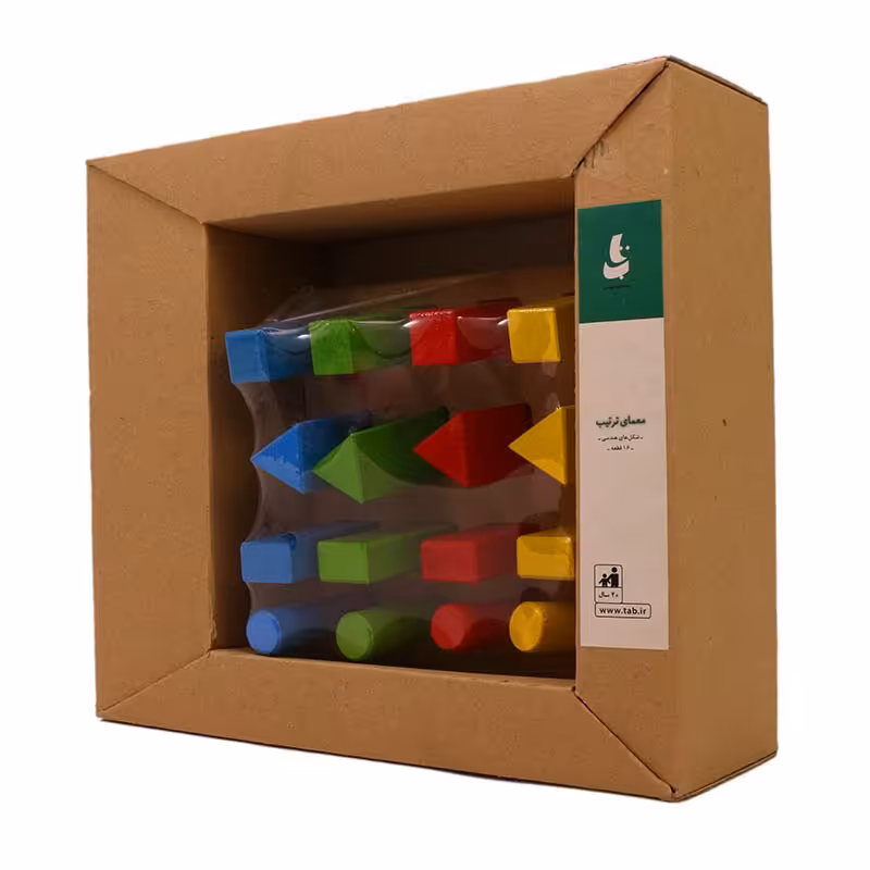 بازی معمای ترتیب 16 قطعه چوبی سرگرمی تاب