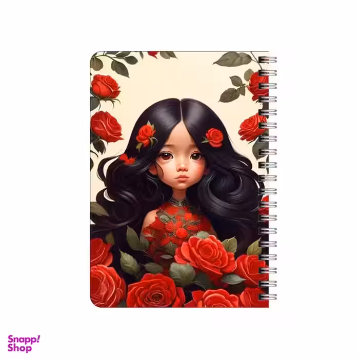 دفترچه یادداشت بامبیلیپ مدل دختر و گل ها کد 7381324