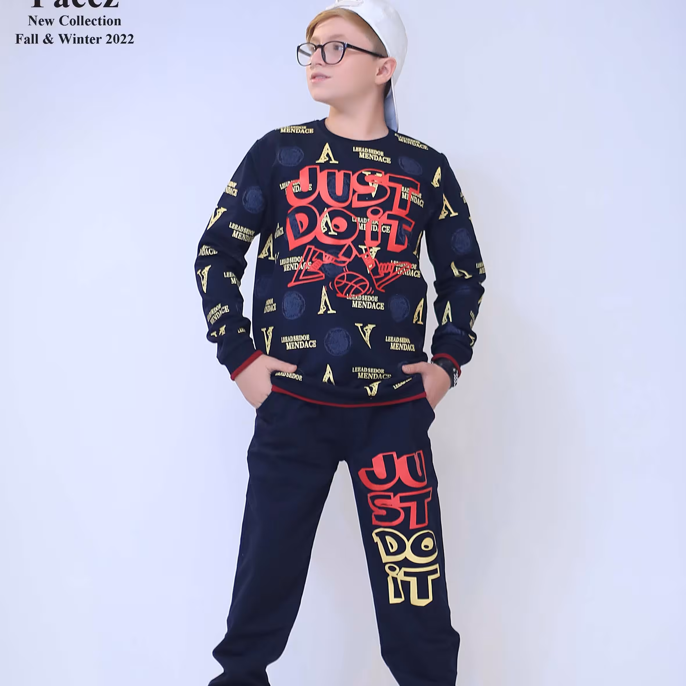 بلوز شلوار  پسرانه طرح ایفل جنس پنبه لاکرا رنگ مشکی