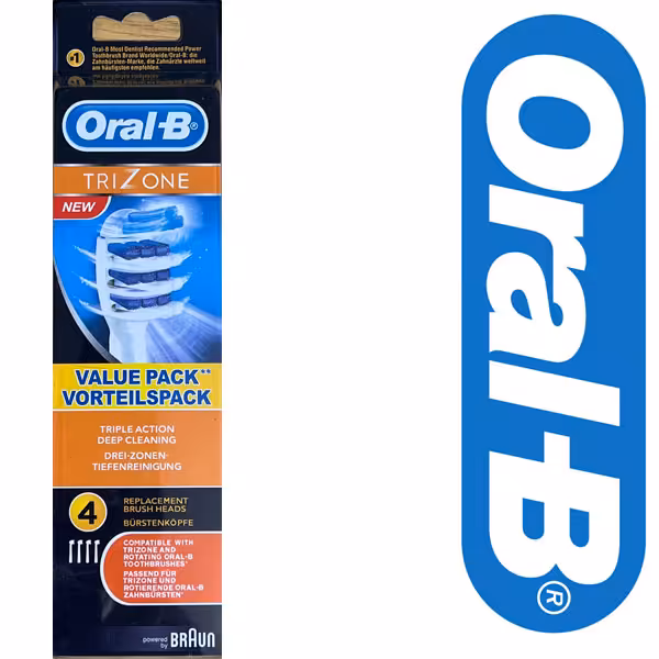 سری مسواک برقی سه کاره ارال بی 4 عددی Oral-B TRI ZONE