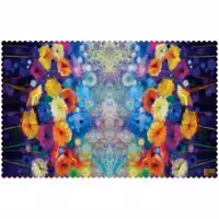 رومیزی مخمل طرح گل سایز 140 در 220 مدل T8-308 شرکت رنس