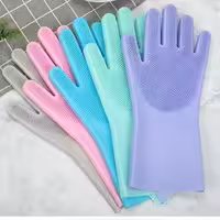 یک جفت دستکش سیلیکونی جادویی مخصوص ظرفشویی و شستشوی حیوانات