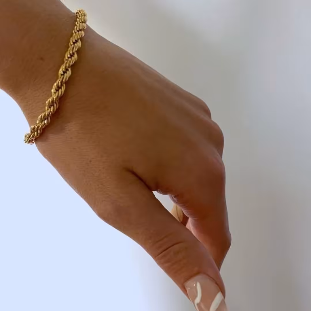 دستبند طرح طنابی