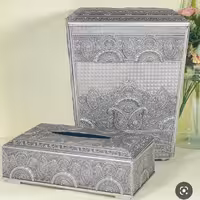 ست جا دستمال کاغذی و سطل 