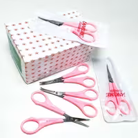 قیچی ابرو دسته صورتی