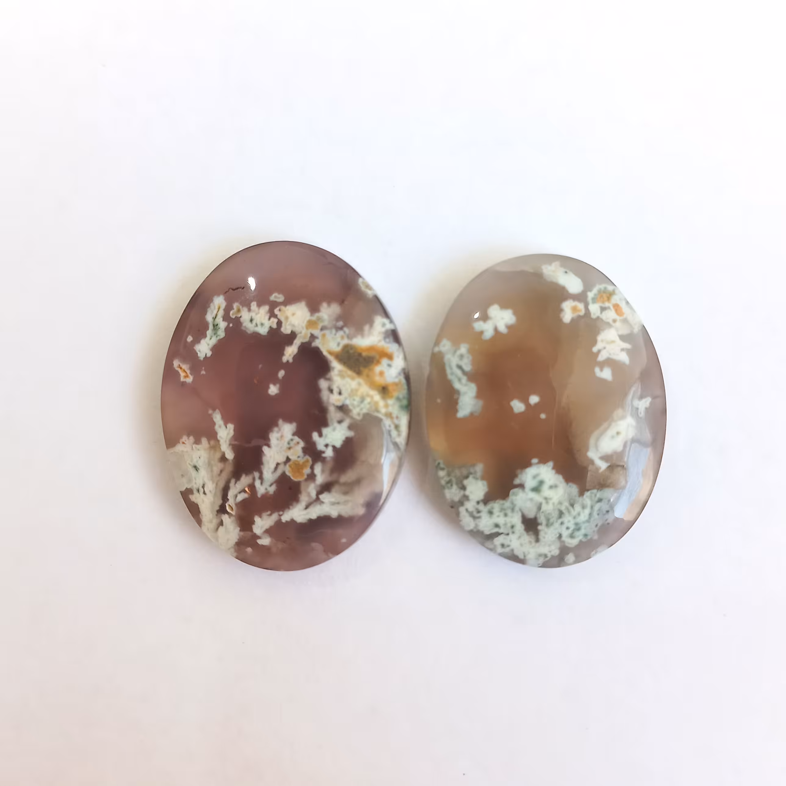 پک دو عددی سنگ های عقیق شکوفه