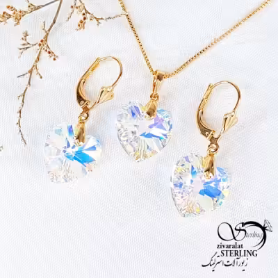 نیمست سوارسکی قلب سفید کد 11903