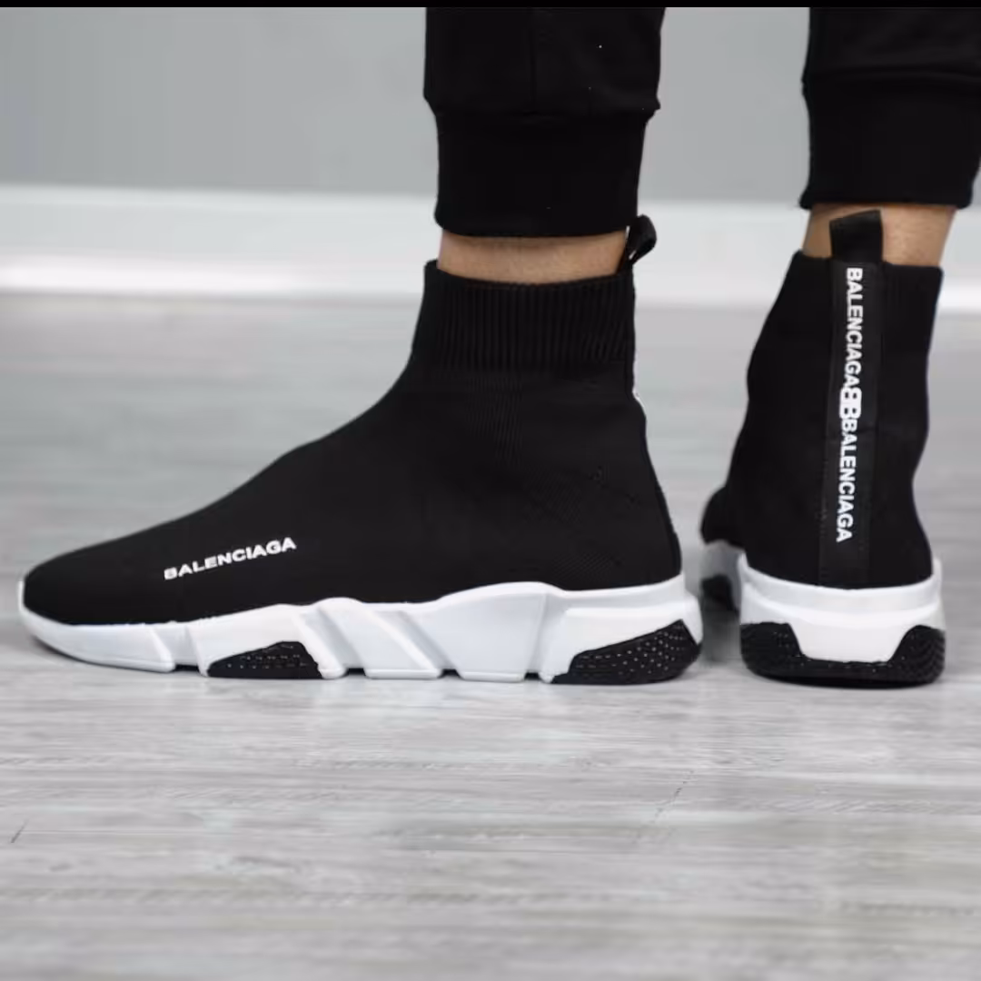 کفش کتونی بالنسیاگا جورابی مشکی سفید باتیس بوتیک