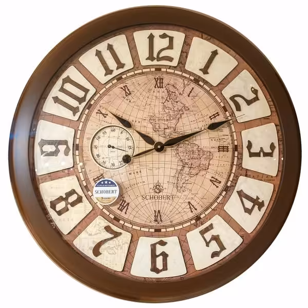 ساعت دیواری چوبی شوبرت کد 6787 قطر 70سانت