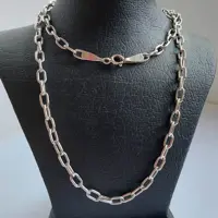 گردنبند(زنجیر )نقره عالی(عیار 98) 55سانتی به صورت باز