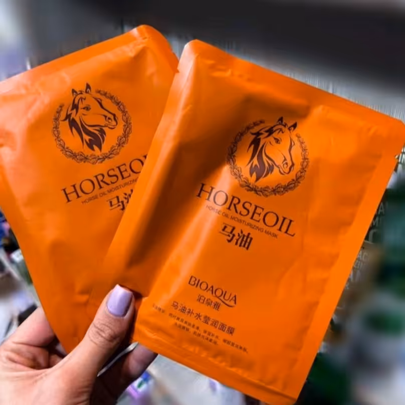 ماسک ورقه ای روغن اسب بیوآکوا 