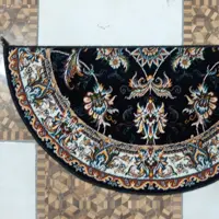 پادری فرش نیم دایره صبا سورمه ای 700شانه اصل 40 در 80 سانت صددرصد نخ اکریلیک با خاب بالا ارسال پس کرایه
