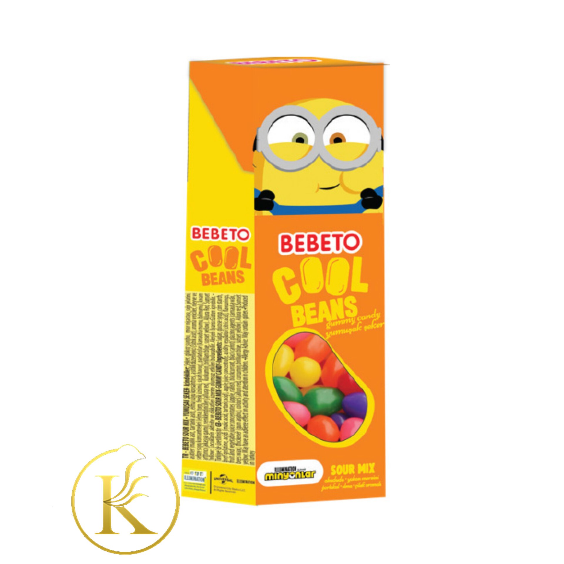 پاستیل جیلی بیلی ببتو مدل مینیون با طعم میکس ترش (30گرم) bebeto

