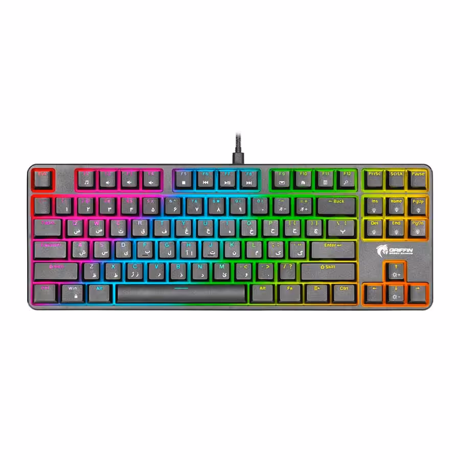 قیمت و خرید کیبورد گیمینگ باسیم گرین مدل GK801-RGB | یاس ارتباط