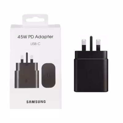 شارژر اورجینال دیواری سامسونگ 45 وات مدل EP-TA845 سه شاخه اروپا – گارانتی یکساله شرکتی