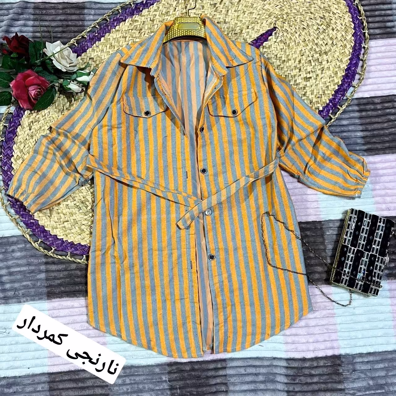 مانتو پاییزه راه راه