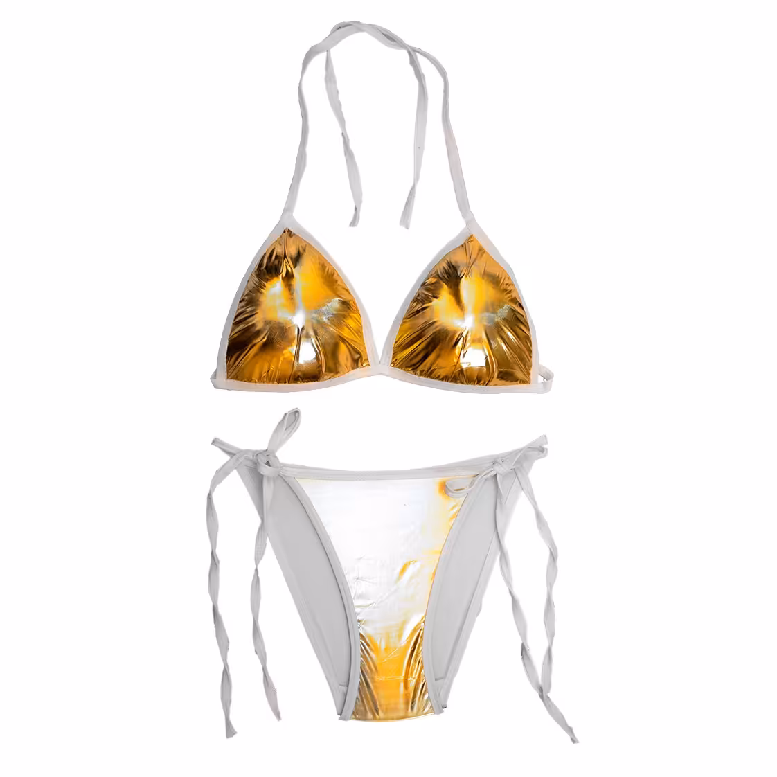 لباس زیر زنانه مدل دیسکوئی طلائی  براق و فری سایز  