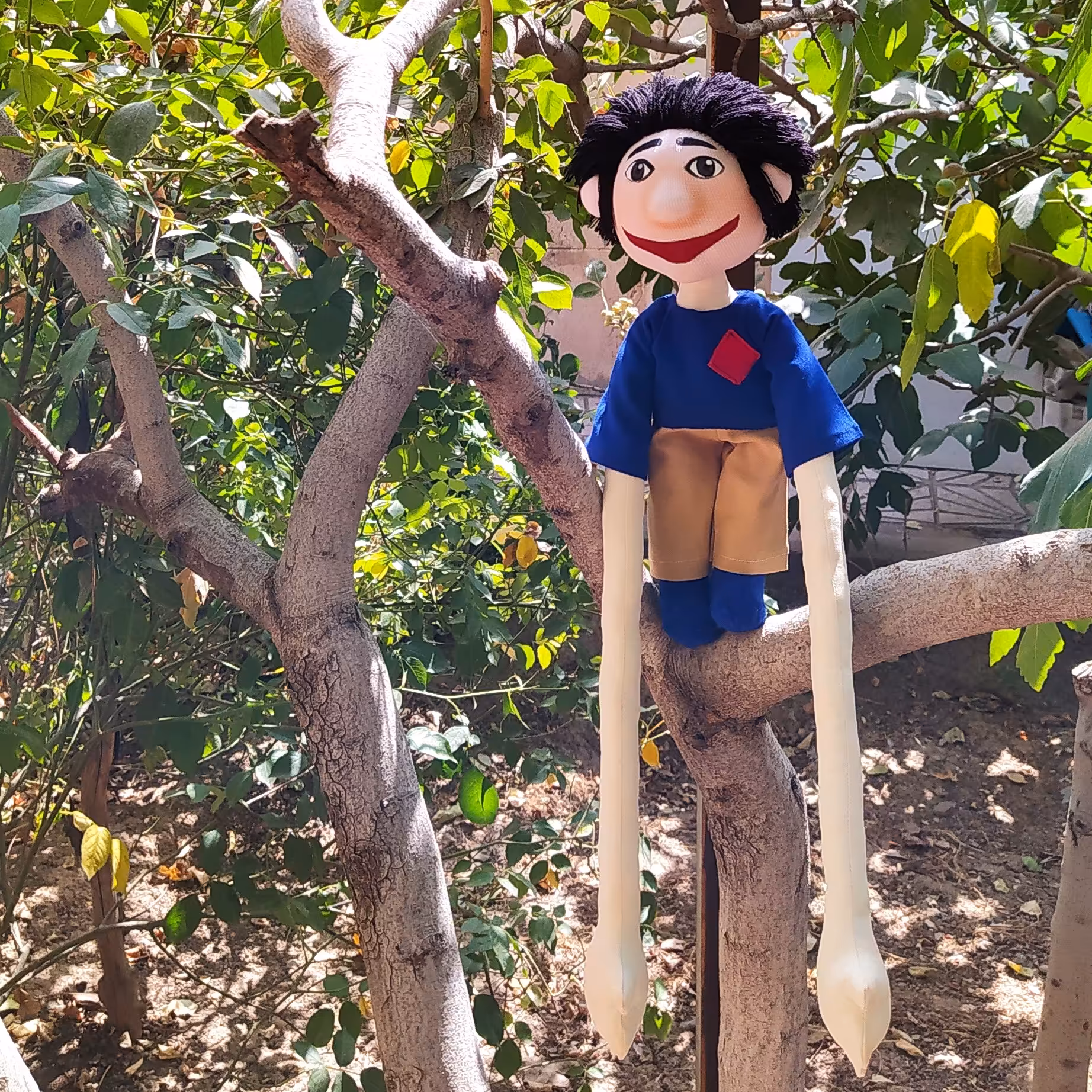 عروسک نوستالژی مجید دلبندم دستساز  پارچه ای 35  سانتیمتر ی