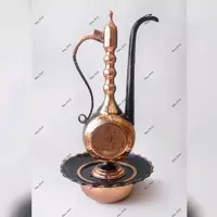آفتابه لگن مسی تخت سیاه قلم  نانو( آفتابه و لگن مسی  عمل جلال زنجان )