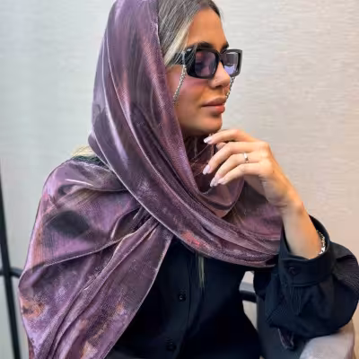 شال حریر شیشه ای مجلسی