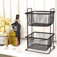 استند سیب زمینی پیاز دو طبقه فلزی