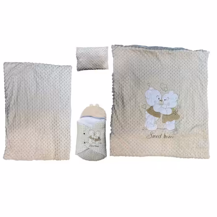 سرویس خواب دم دستی مدل sweet bear کرم