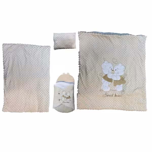 سرویس خواب دم دستی مدل sweet bear کرم