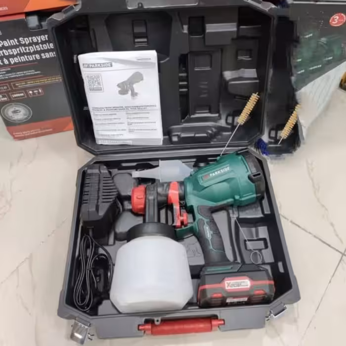 پیستوله رنگ پاشی شارژی پارکساید مخزن 1 لیتری مدل PFSA20-LIA1
تک باتری