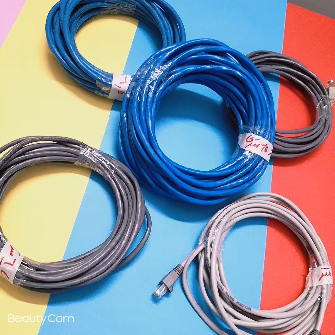 کابل شبکه کامپیوتری مودم بلدن CAT 5 مسی 5 متری Belden روتر