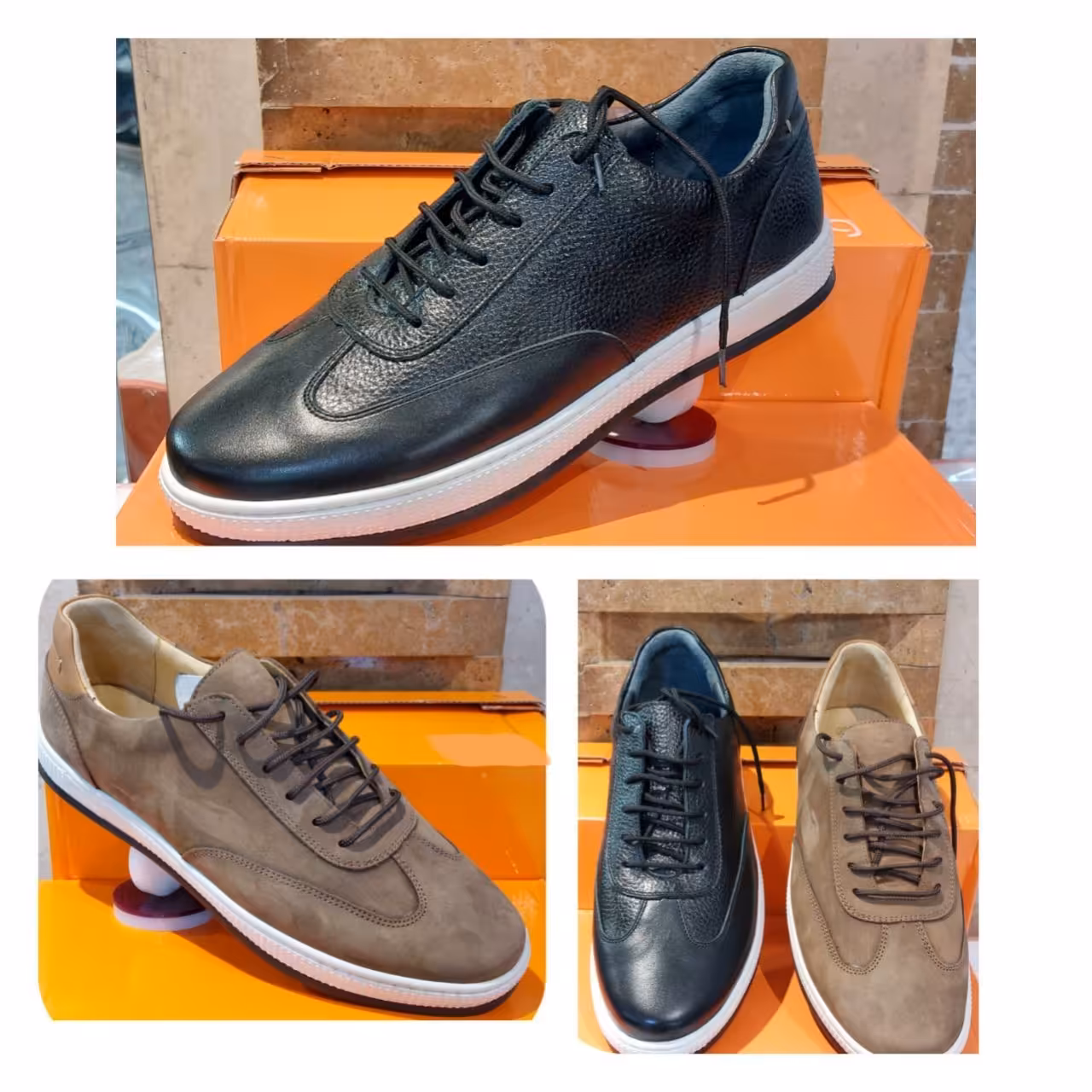 کفش چرم طبیعی مردانه مدل 135 اسپرت شیک و بادوام 