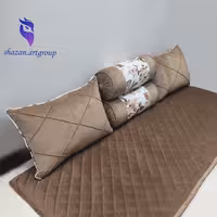 پشتی  سنتی مخمل لمسه دوزی استاندارد جفتی( کاور ) همراه با کاور الیاف(آستر  قرارگیری الیاف)