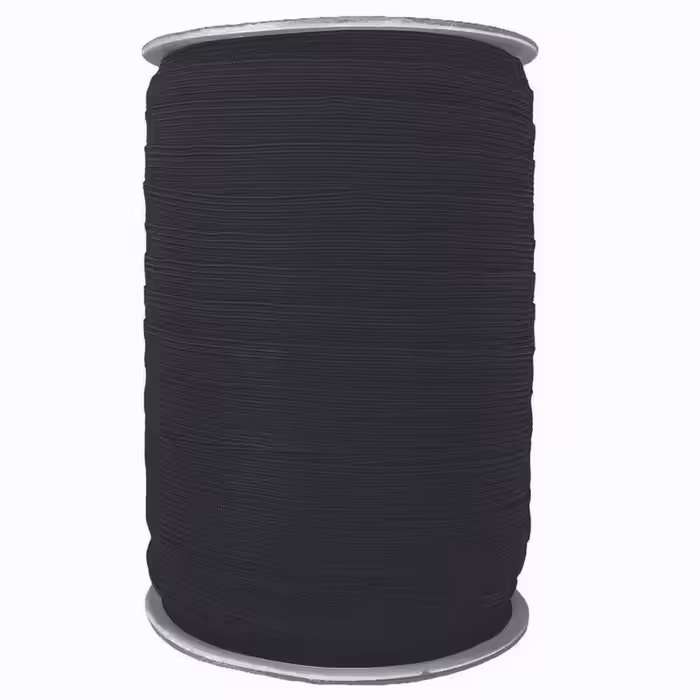 کش خیاطی مشکی رنگ طرح قرقره مدل MT100 طول 90 متر  و عرض یک سانتی متر (کیفیت اعلا)