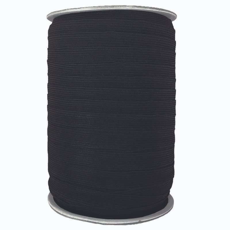 کش خیاطی مشکی رنگ طرح قرقره مدل MT100 طول 90 متر  و عرض یک سانتی متر (کیفیت اعلا)
