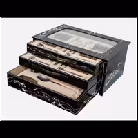 کنسول قاشق و چنگال سه کشو مخمل کد 310