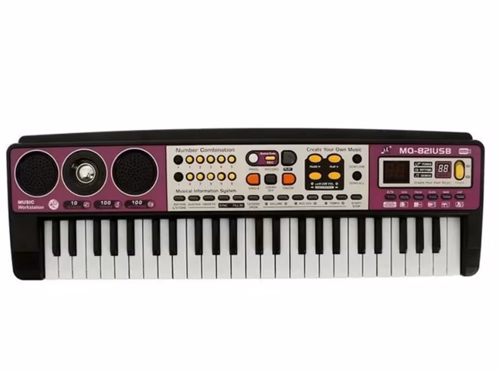 ارگ موزیکال اسباب بازی 49 کلید usb خور مدل MQ-821 USB keyboard همراه با میکروفون