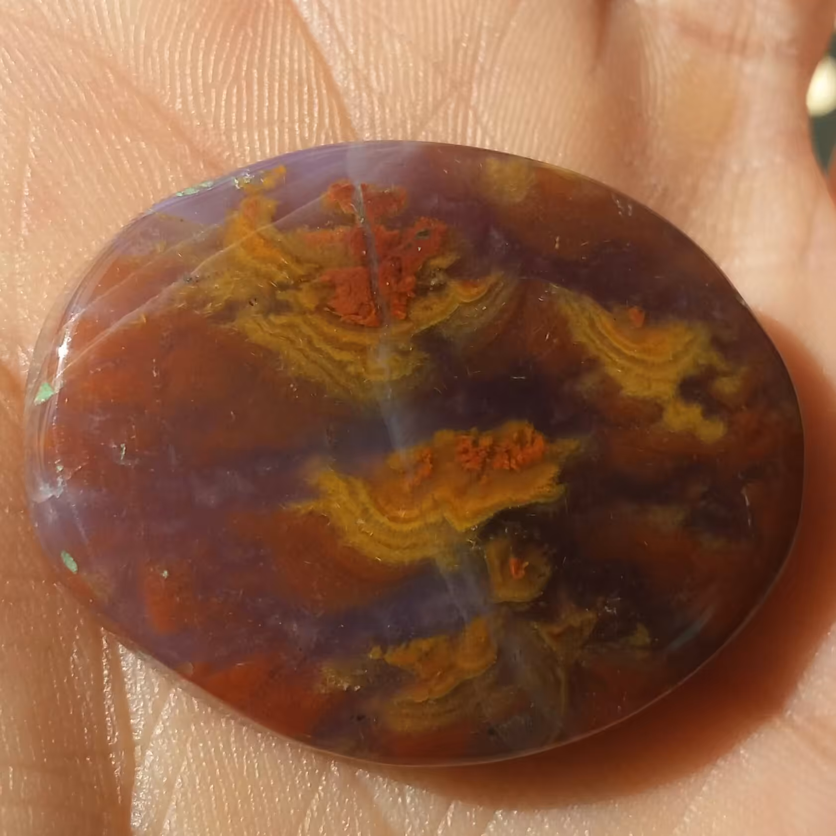 نگین شجر پاییزی منظره 7 رنگ بسیار دیدنی و شکیل سایز درشت مدالی 