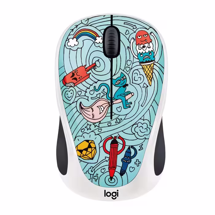 قیمت و خرید ماوس بی‌سیم لاجیتک سری Doodle مدل M238 Bae-Bee Blue | یاس ارتباط