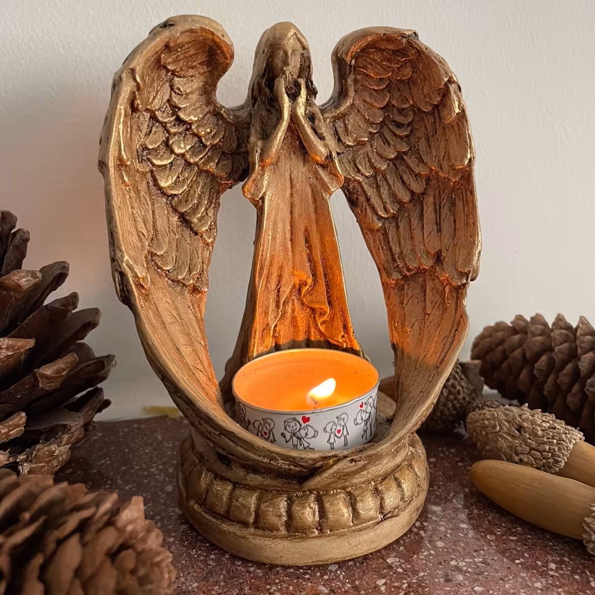 مجسمه جاشمعی، شمعدان، جای وارمر طرح فرشته بالدار