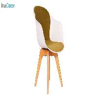 صندلی پایه چوبی نیمه تشک مدل CNTW استیل هامون