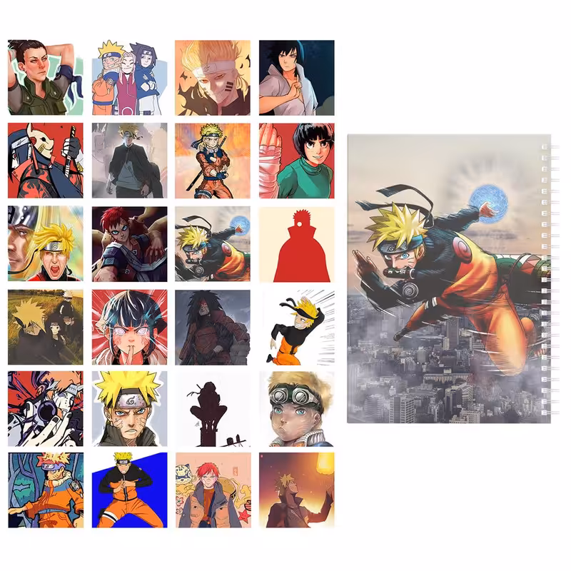  دفتر مشق باژیکان طرح Naruto Fanart کد 20214981 به همراه فتوکارت مجموعه 24 عددی
