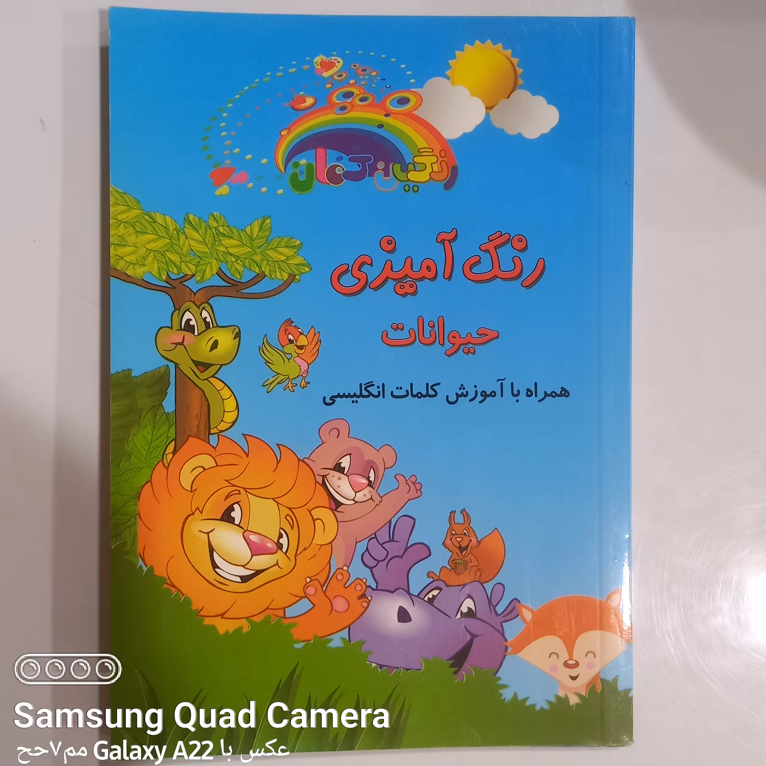 رنگ آمیزی حیوانات همراه با آموزش کلمات انگلیسی