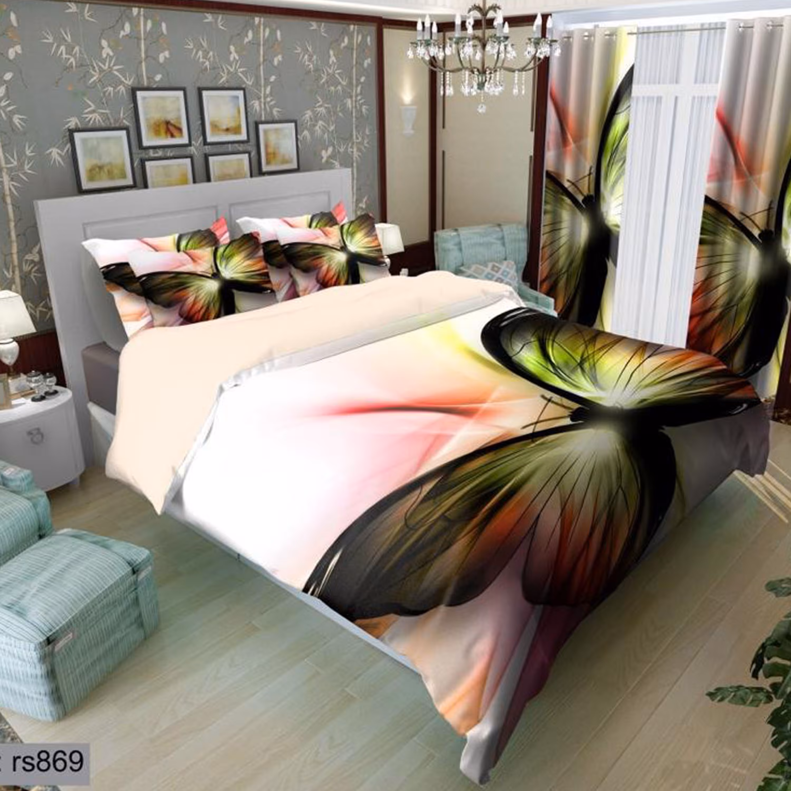 سرویس روتختی 2 نفره تنسل چاپی برندترک لند(Turk Land) rs 869