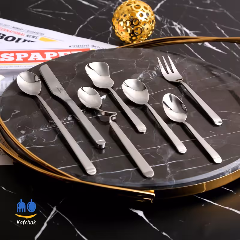سرویس قاشق چنگال  ATC - مدل باواریا - استیل براق