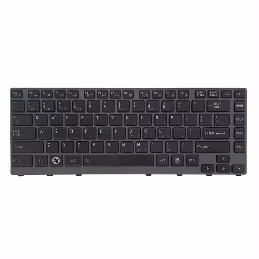 کیبورد لپ تاپ توشیبا مدل Satellite M640 مشکی با فریم طوسی