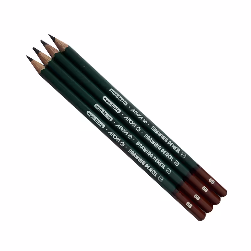 مداد طراحی آریا مدل B6 بسته چهار عددی