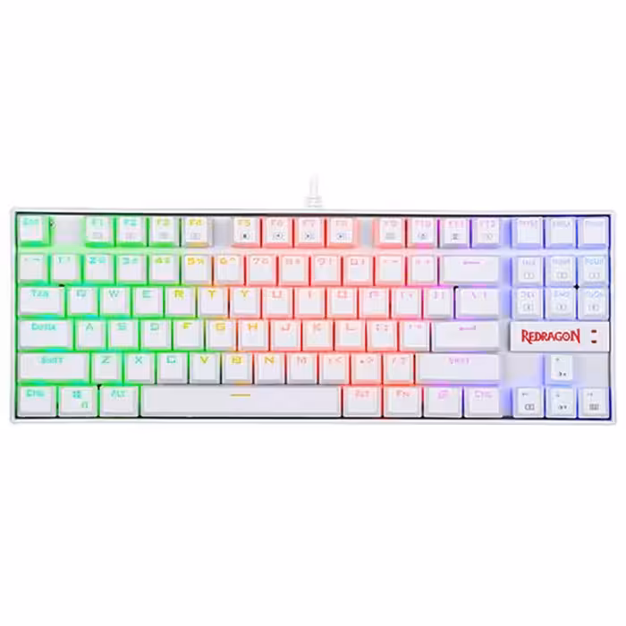کیبورد گیمینگ مکانیکی ردراگون مدل Kumara K552 سفید (سوئیچ آبی) - پردیس پازار