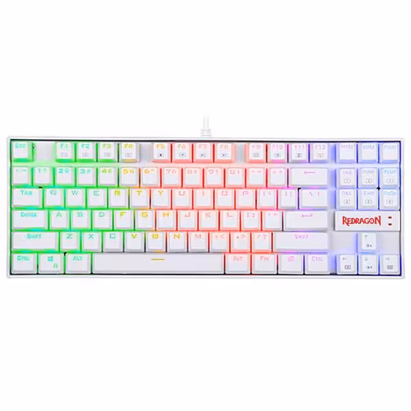کیبورد گیمینگ مکانیکی ردراگون مدل Kumara K552 سفید (سوئیچ آبی) - پردیس پازار