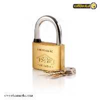 قفل آویز پارس برنجی گرده ماهی دو زبانه مدل P01-60
