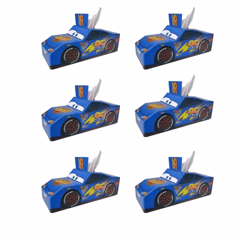 دستمال کاغذی طرح مکویین آبی  مجموعه 6 عددی